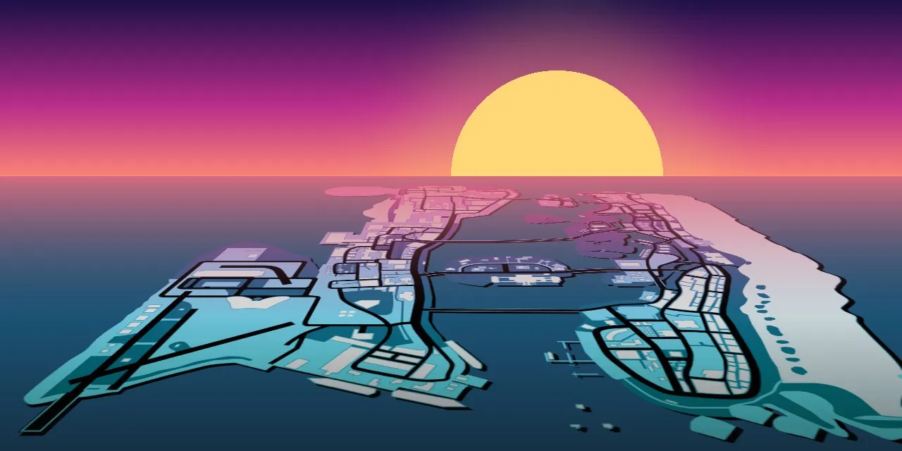 Vice City al atardecer
